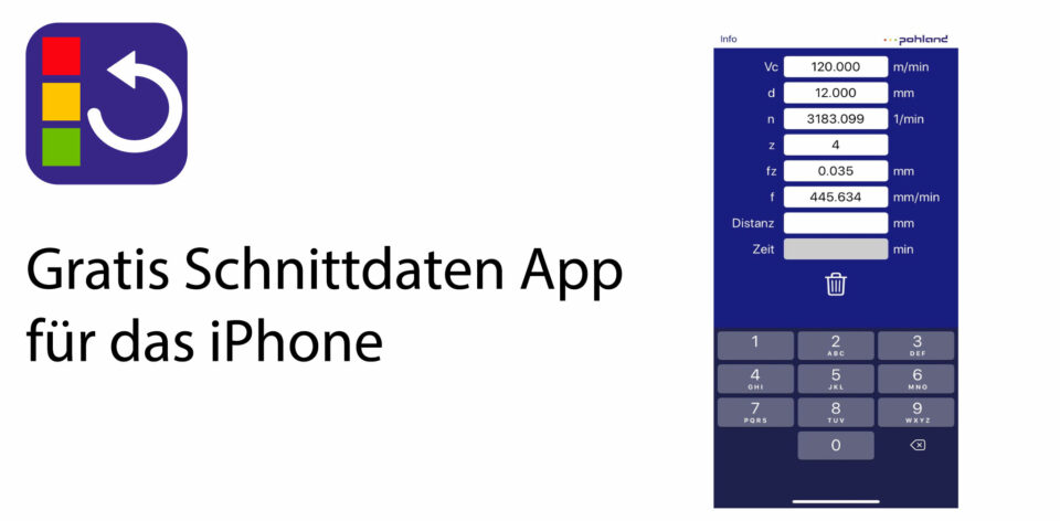 Kostenlose Schnittdaten App für das iPhone